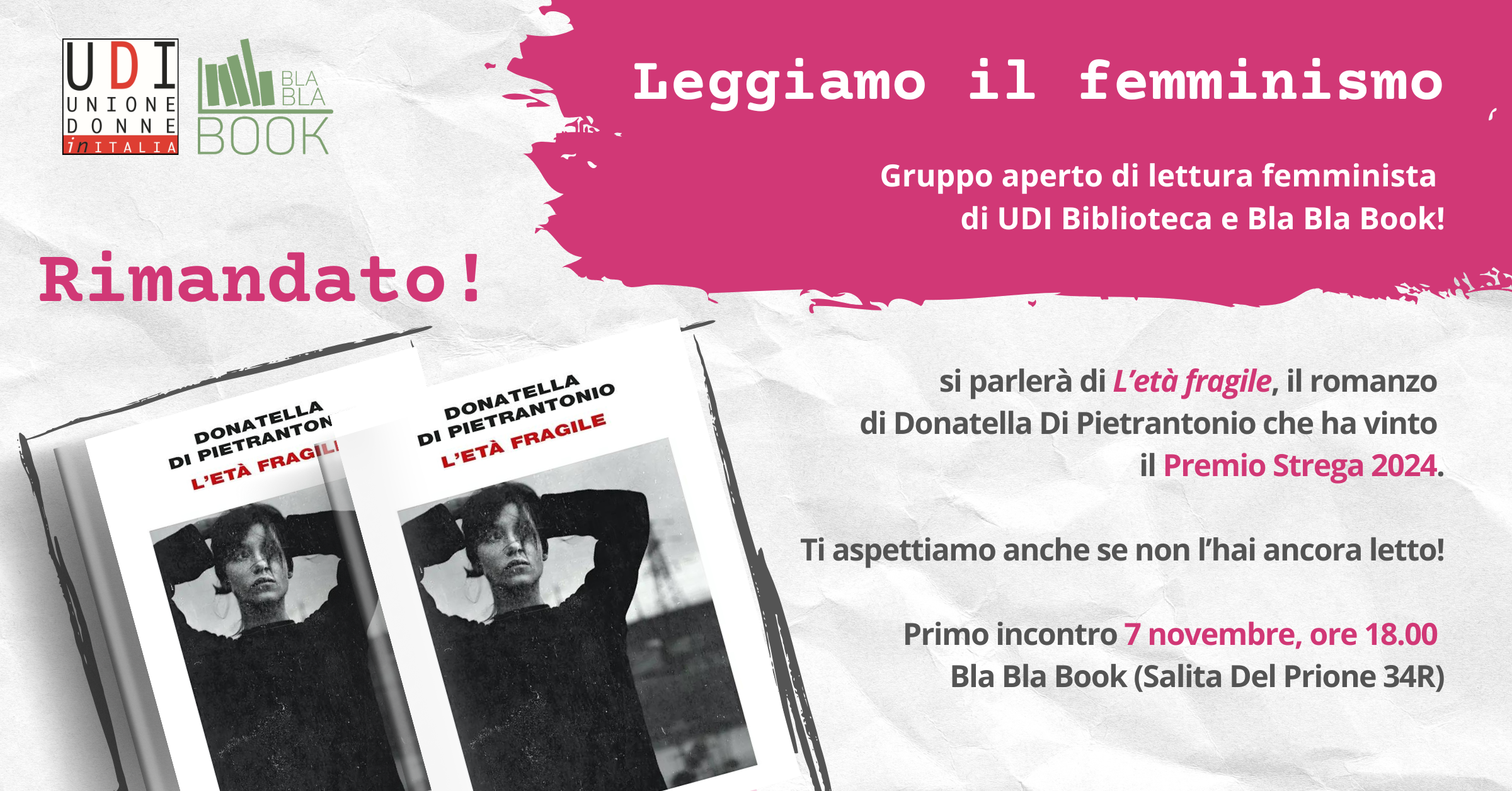 Primo incontro del gruppo di lettura "Leggiamo il femminismo"