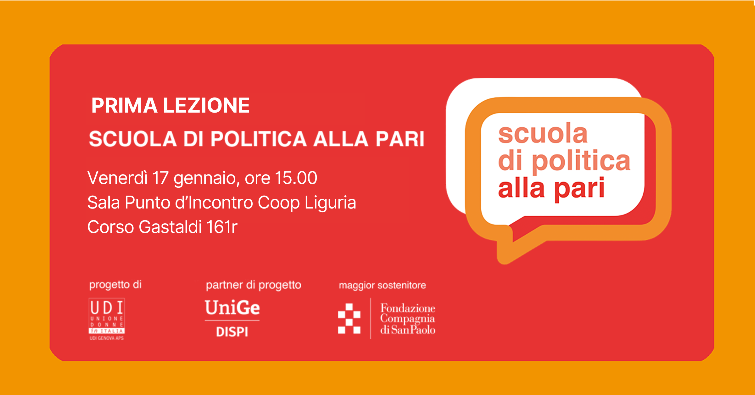 Prima lezione della Scuola di Politica alla Pari