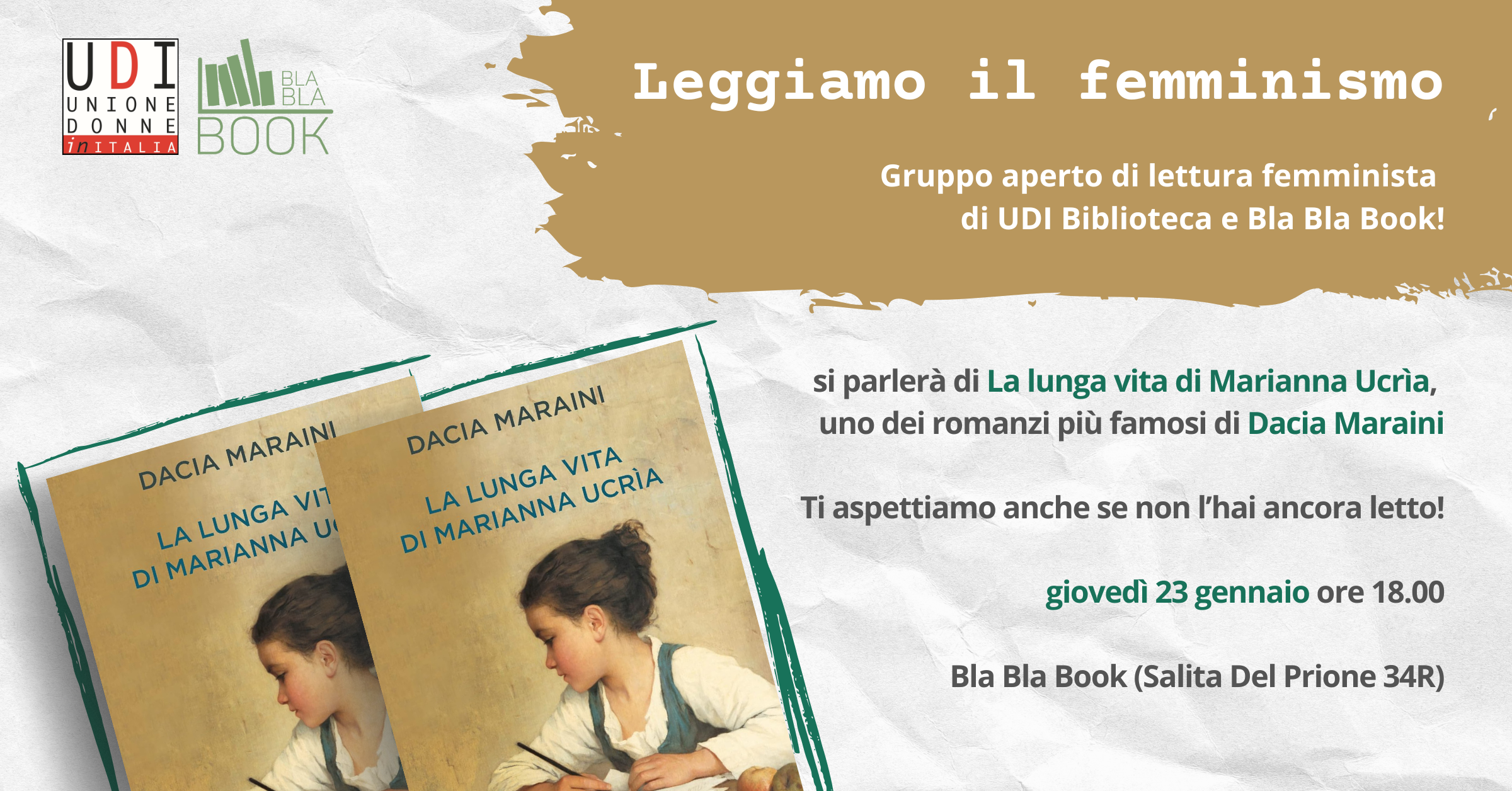 Terzo incontro del gruppo di lettura “Leggiamo il femminismo”