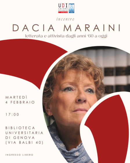 Dacia Maraini a Genova: letterata e attivista dagli anni ‘60 a oggi